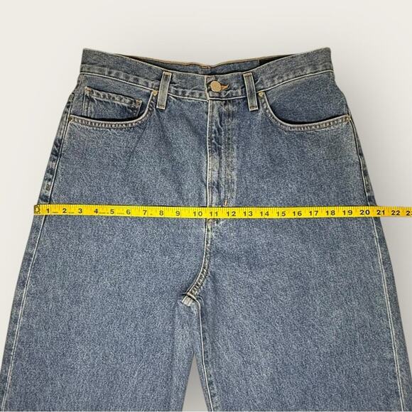 Goldsign | High-Rise Tapered-Leg Jeans | Blue | Size 29 - Picture 16 of 16